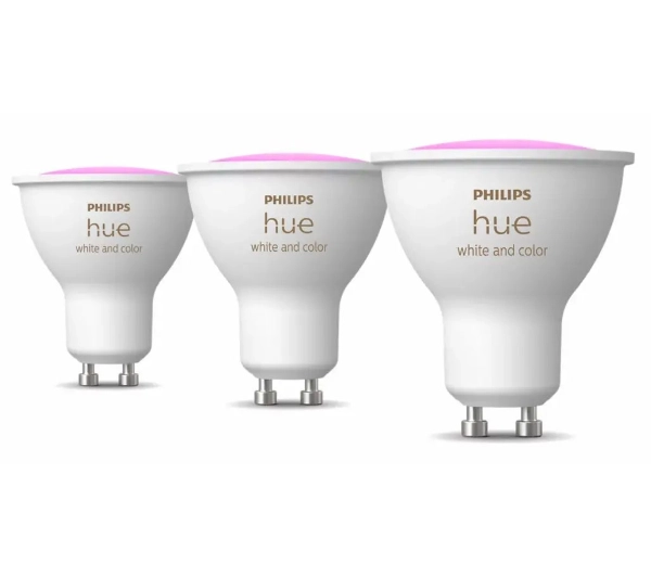 Philips Hue White and Colour Ambiance GU10 400lm 4,2W RGB 3szt.