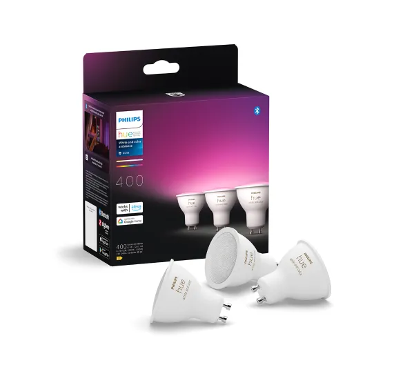 Philips Hue White and Colour Ambiance GU10 400lm 4,2W RGB 3szt.