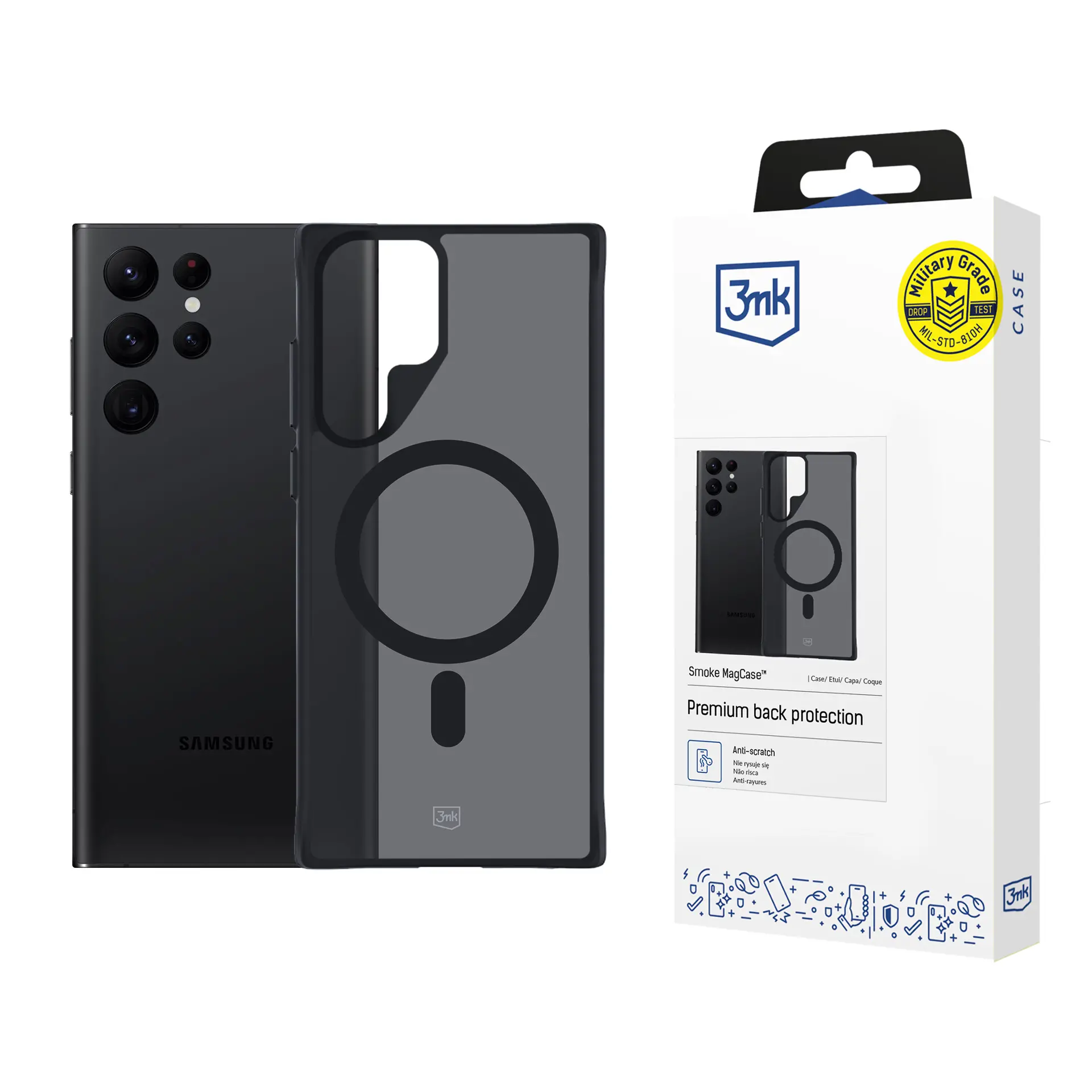 3mk Smoke MagCase do Samsung Galaxy S22 Ultra Czarny