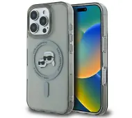Karl Lagerfeld IML Metal Karl&Choupette Head MagSafe do iPhone 16 Pro Czarny