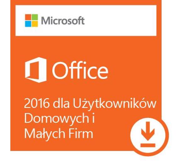oprogramowanie Microsoft Office 2016 dla Użytkowników Domowych i Małych Firm (Kod)