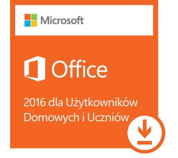 oprogramowanie Microsoft Office 2016 dla Użytkowników Domowych i Uczniów (Kod)