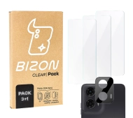 Bizon 3x szkło hartowane + szybka na aparat Clear 2 Pack do Motorola Moto G04/G24