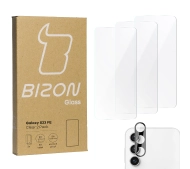 Bizon 3x szkło + szybka na aparat Clear 2 Pack do Galaxy S23 FE