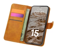 Bizon z klapką Pocket do Xiaomi 15 Brązowy