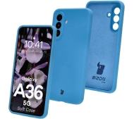 Bizon Silikonowe Soft do Galaxy A36 5G Niebieski