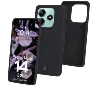 Bizon Silikonowe Soft do Xiaomi Redmi Note 14 5G Czarny