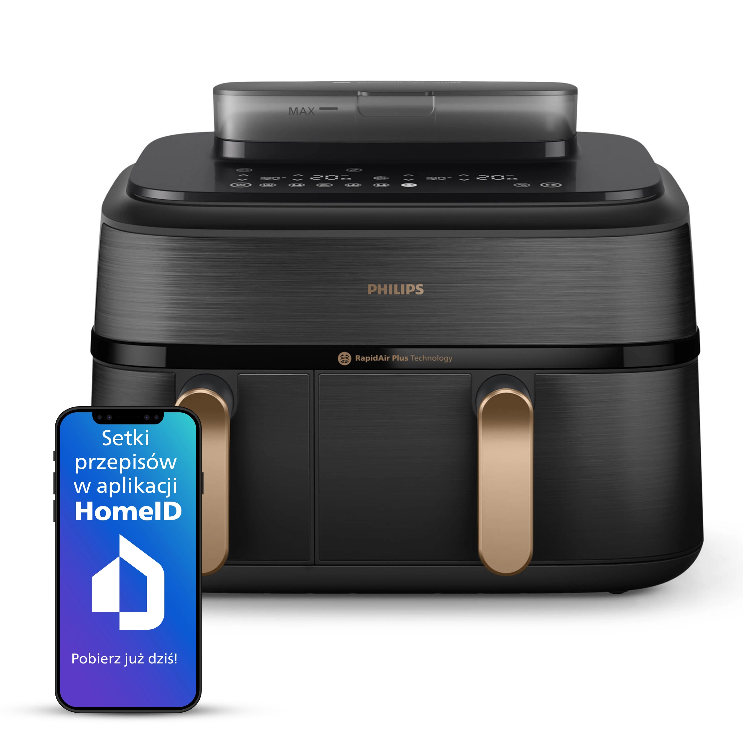 Philips NA552/00 2750W 9l Aplikcja mobilna Gotowanie na parze