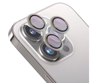 Bizon na aparat z aplikatorem Snap Lens do iPhone 14 Pro/14 Pro Max srebrna ramka