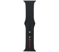 AUDI Sport Red Logo Silicone Watch Strap do Apple Watch 44/45/46/49mm Czarny