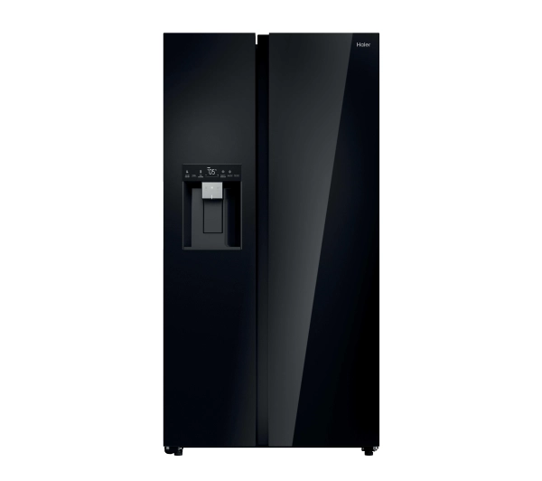 Haier SBS HSW79F18DIGB No Frost 177,5cm Dystrybutor wody i lodu Czarne szkło