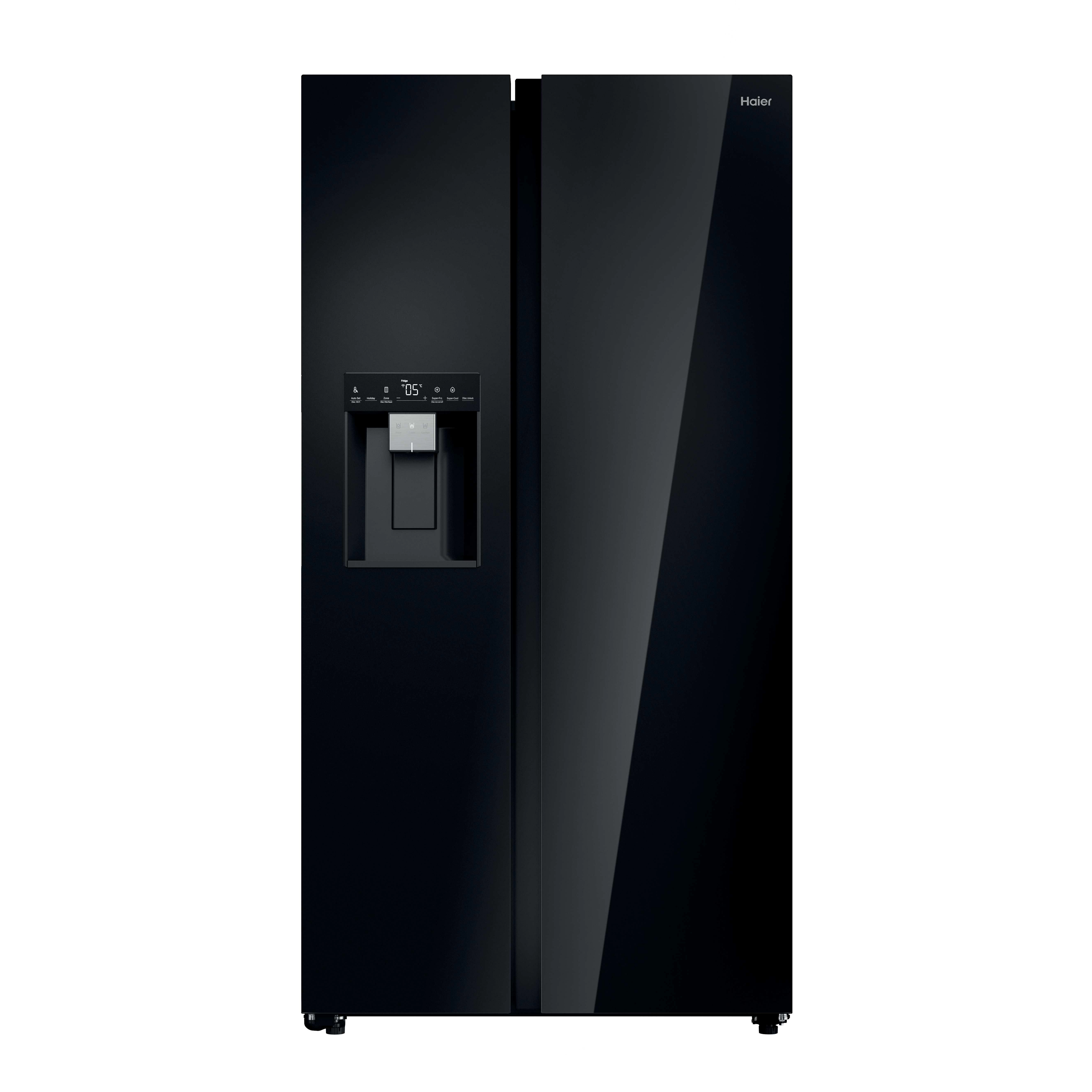 Haier SBS HSW79F18DIGB No Frost 177,5cm Dystrybutor wody i lodu Czarne szkło