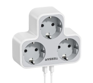 Tessan TS-331 3 gniazda 2x USB-A Biały