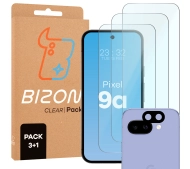 Bizon 3x szkło + szybka na aparat Clear 2 Pack do Google Pixel 9a