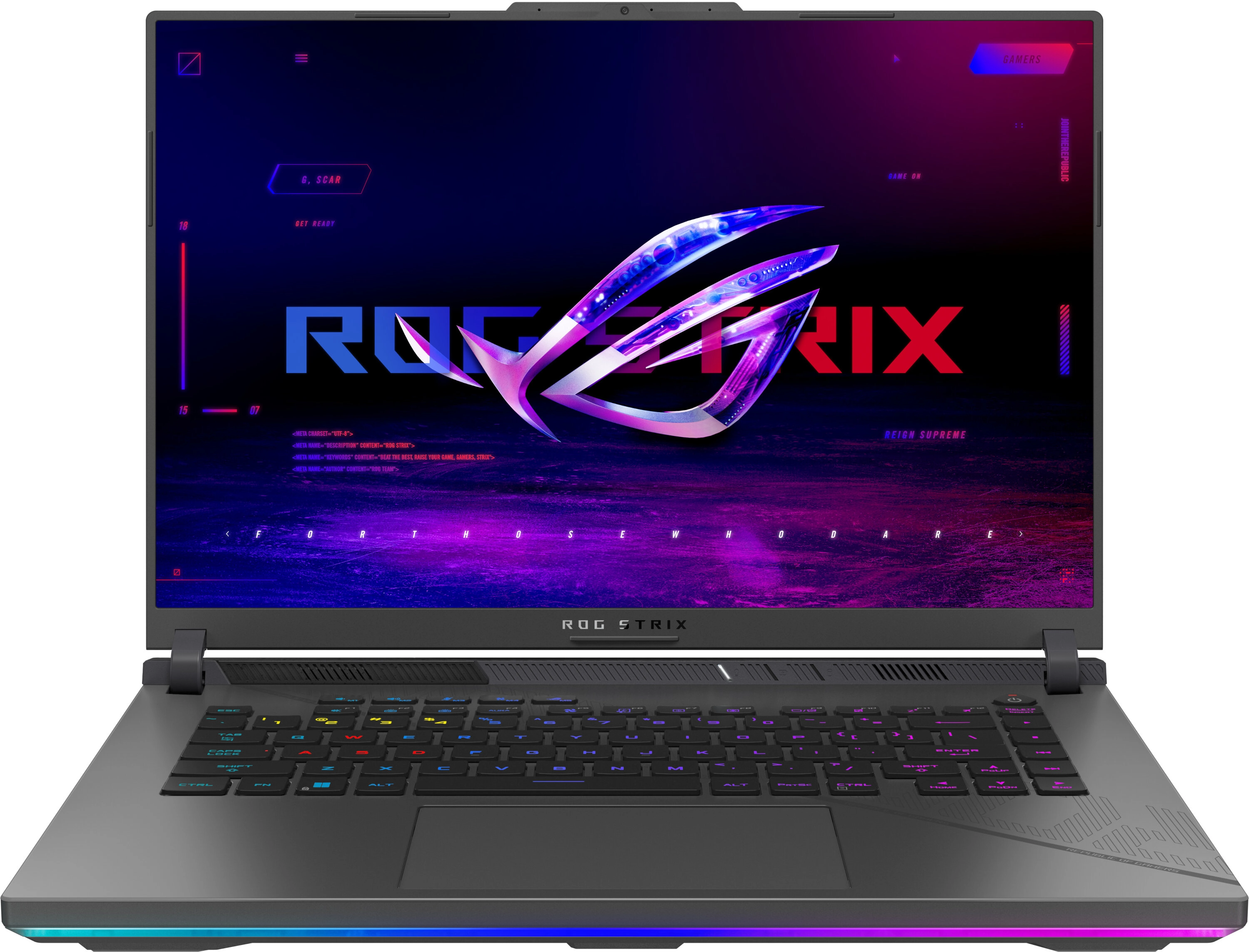 ASUS ROG Strix G16 G614FR-R9321W 16" 240Hz R9 9955HX3D 32GB RAM 1TB Dysk SSD RTX5070Ti DLSS4 Win11 Szary Funkcje AI