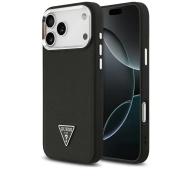 Guess Grained Triangle Logo MagSafe do iPhone 17 Pro czarny