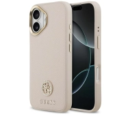 Guess Grained Strass Logo MagSafe do iPhone 17 różowy