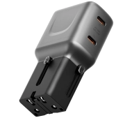 Energea TravelGo Adapter 2x USB-C 45W Grafitowy