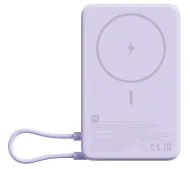 Xiaomi Magnetyczny 10000mAh 33W Wbudowany kabel USB-C Fioletowy