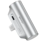 USAMS PB79 Mini Tail Plug Portable 3000mAh Srebrny