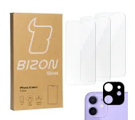 Bizon 3x Szkło hartowane + szybka na aparat Glass Clear Pack do iPhone 12 Mini