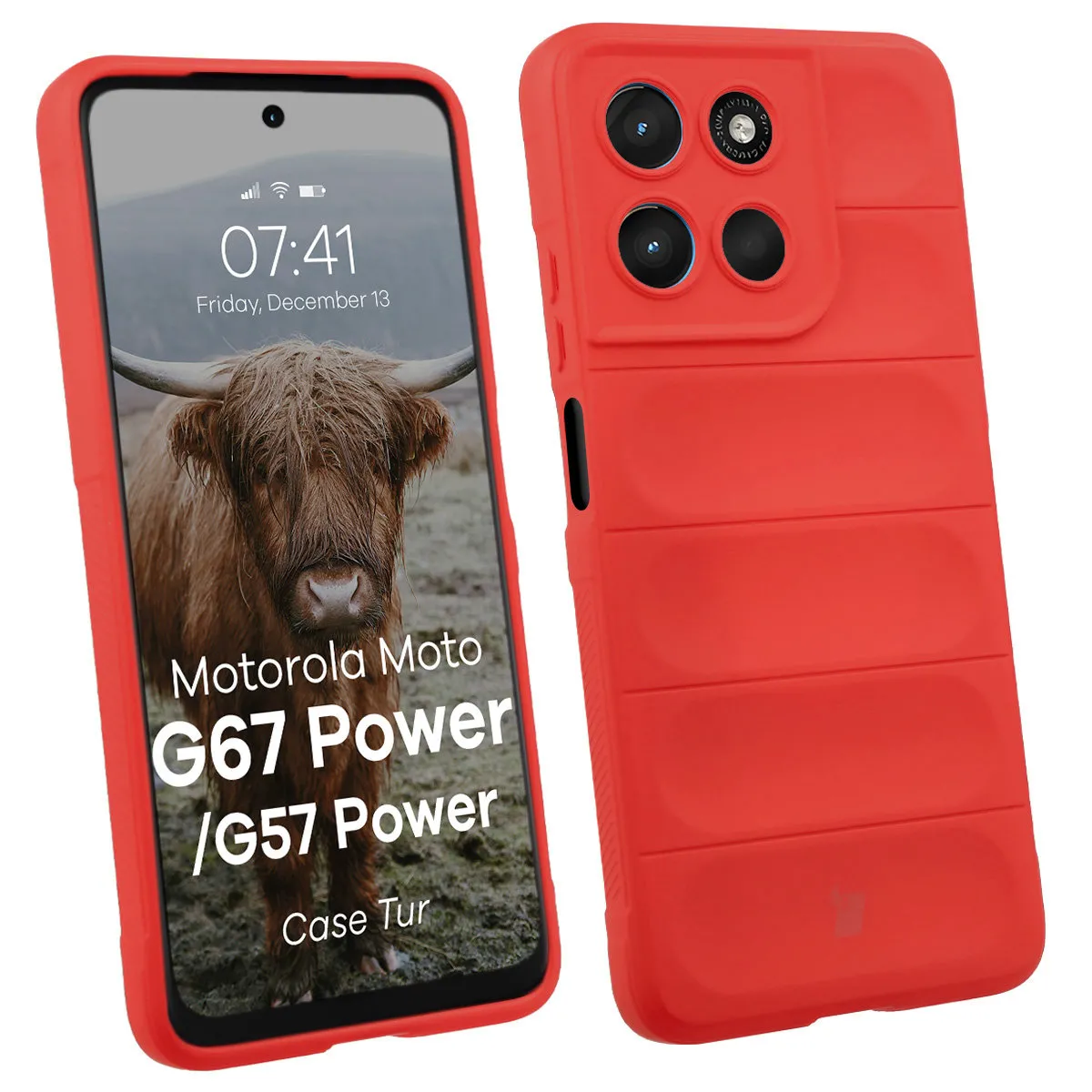 Bizon Tur do Motorola Moto G57 Power / Motorola Moto G67 Power Czerwony