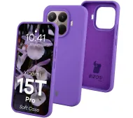 Bizon Soft Case do Xiaomi 15T Pro Fioletowy