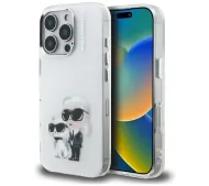 Karl Lagerfeld IML Aquarelle Karl & Choupette & Logo do iPhone 16 Pro Biały