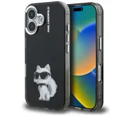 Karl Lagerfeld IML Aquarelle Choupette & Logo do iPhone 16 Czarny