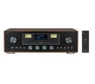 AKAI AM-100 RHAPSODY 30W Bluetooth Radio FM DAB Czarno-brązowy
