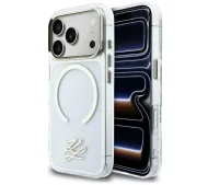 Karl Lagerfeld IML KL Script Logo MagSafe do iPhone 17 Pro Przezroczysty