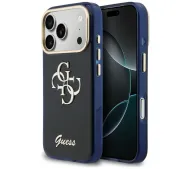 Guess IML 4G Script Metal do iPhone 17 Pro Niebieski