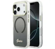 Guess IML Gradient Script Metal MagSafe do iPhone 17 Pro Max Czarny