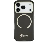 Guess IML Script Metal MagSafe do iPhone 17 Czarny