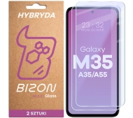 Bizon Glass Mule Duo do Galaxy M35 5G/A35 5G/A55 5G 2 sztuki