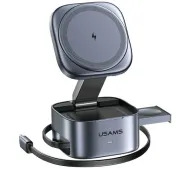 USAMS CD257 3w1 Qi2 15W Szary