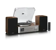 Lenco Zestaw muzyczny z gramofonem MC-860WDSI Manualny Napęd paskowy Przedwzmacniacz Bluetooth Drewno