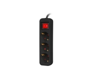 Lanberg PS1-03F-0150-BK 3 gniazda 1,5m Czarny