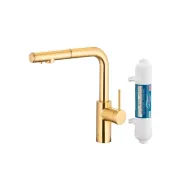 KFA Armatura Duero Pure Basic Pull-Out 6623-112-39 Jasne złoto Stal szlachetna