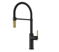 Franke Maris Stripes semi-pro Czarny mat/złoty Mosiądz