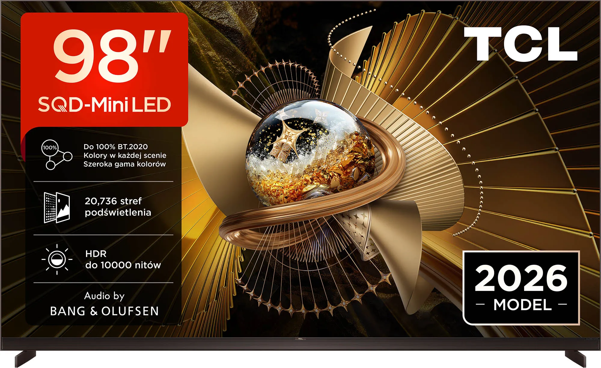 TCL 98X11L 98" SQD-Mini LED 4K 144Hz Google TV Dolby Vision Dolby Atmos DTS-X Bang & Olufsen HDMI 2.1 DVB-T2