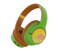 PowerLocus Bobo  Nauszne Dla Dzieci Bluetooth 5.3 Zielono-brązowy