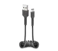 SBS TECABLETYPCSK USB typ C spiralny 0,5m Czarny