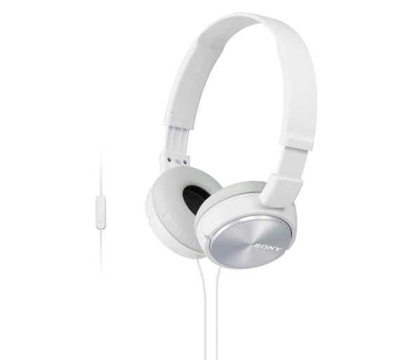 słuchawki przewodowe Sony MDR-ZX310AP - nauszne - mikrofon - biały