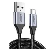 UGREEN Niklowany USB-C QC3,0 1,5m Czarny