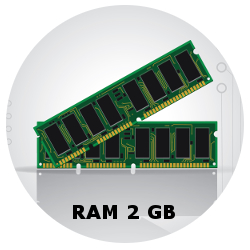 Pracuj płynnie z 2 GB pamięci RAM