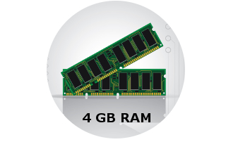 Pracuj płynnie z 4 GB pamięci RAM